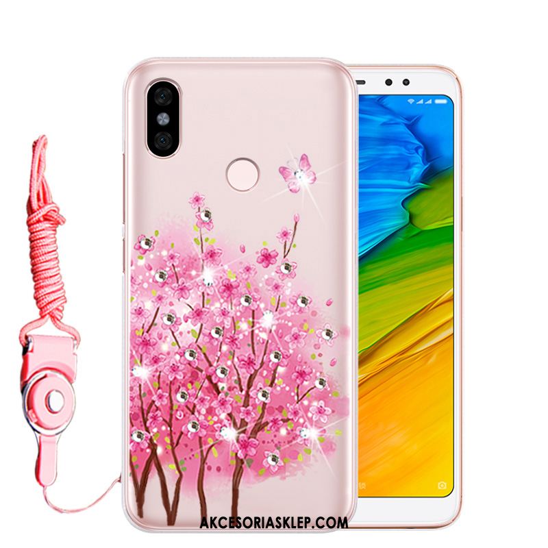 Futerał Xiaomi Redmi Note 5 Rhinestone Silikonowe Telefon Komórkowy Czerwony Miękki Pokrowce Kup