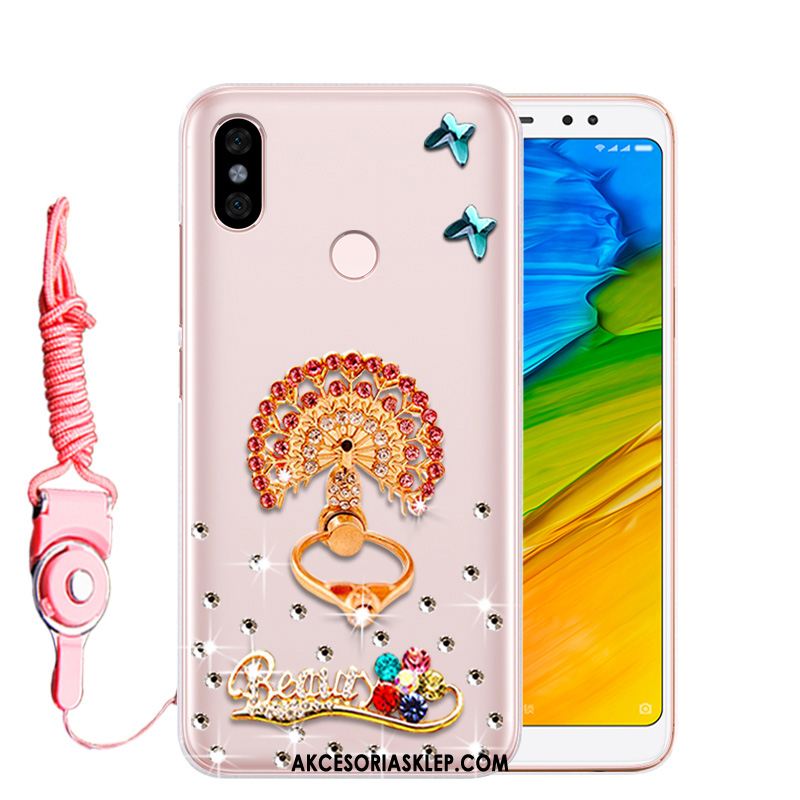 Futerał Xiaomi Redmi Note 5 Rhinestone Silikonowe Telefon Komórkowy Czerwony Miękki Pokrowce Kup