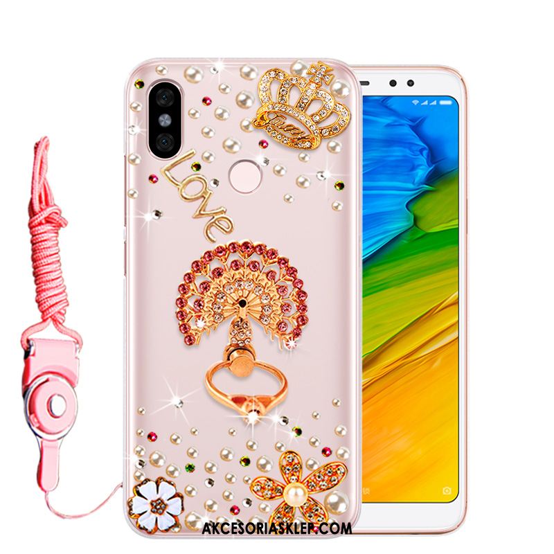 Futerał Xiaomi Redmi Note 5 Rhinestone Silikonowe Telefon Komórkowy Czerwony Miękki Pokrowce Kup