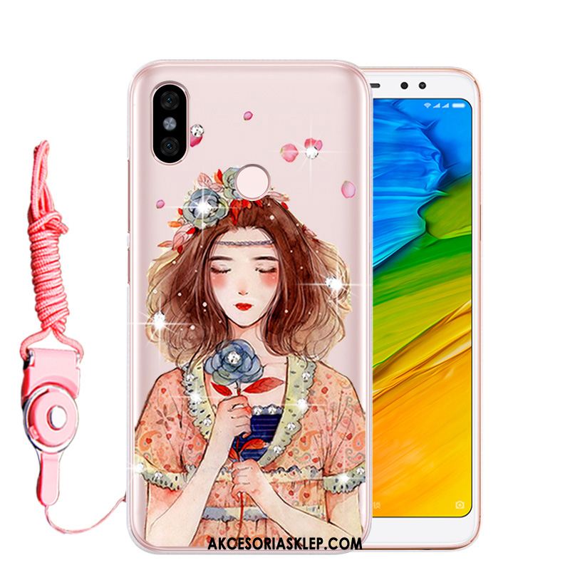 Futerał Xiaomi Redmi Note 5 Rhinestone Silikonowe Telefon Komórkowy Czerwony Miękki Pokrowce Kup