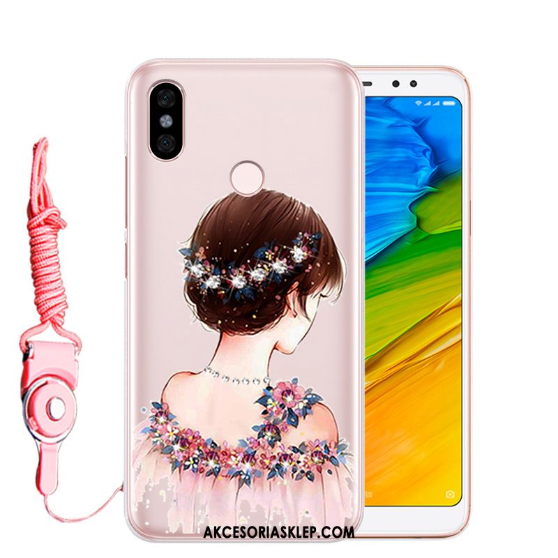 Futerał Xiaomi Redmi Note 5 Rhinestone Silikonowe Telefon Komórkowy Czerwony Miękki Pokrowce Kup