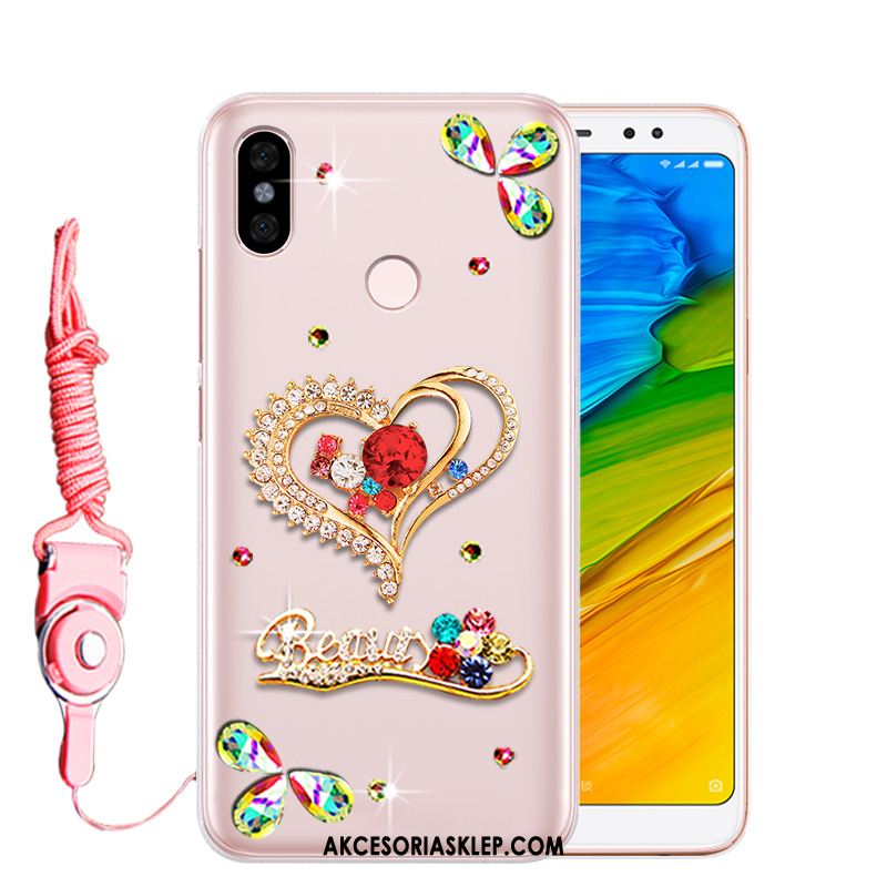 Futerał Xiaomi Redmi Note 5 Rhinestone Silikonowe Telefon Komórkowy Czerwony Miękki Pokrowce Kup