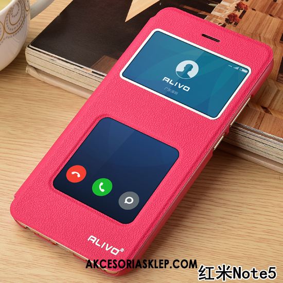 Futerał Xiaomi Redmi Note 5 Skórzany Futerał Ciemno Niebieski Telefon Komórkowy Czerwony Klapa Obudowa Sprzedam