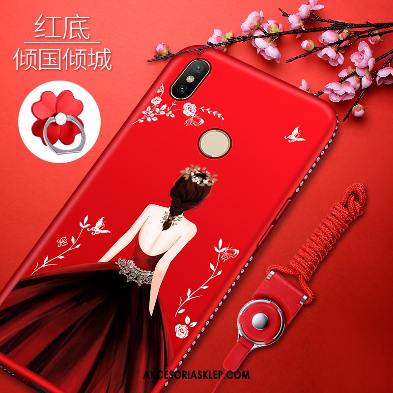 Futerał Xiaomi Redmi S2 Moda Nubuku Czerwony Silikonowe Tendencja Pokrowce Sklep