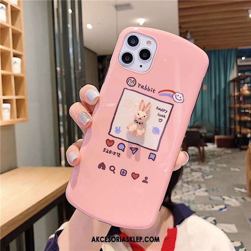 Futerał iPhone 11 Pro Bunny Telefon Komórkowy Trójwymiarowy Miękki Różowe Pokrowce Kup