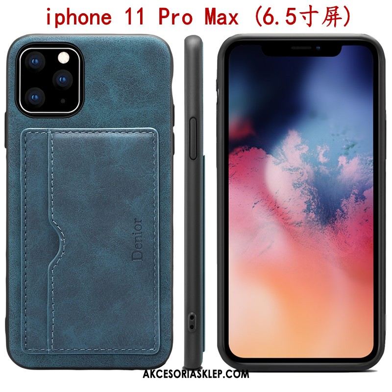 Futerał iPhone 11 Pro Max Czerwony All Inclusive Wspornik Anti-fall Karta Etui Sklep