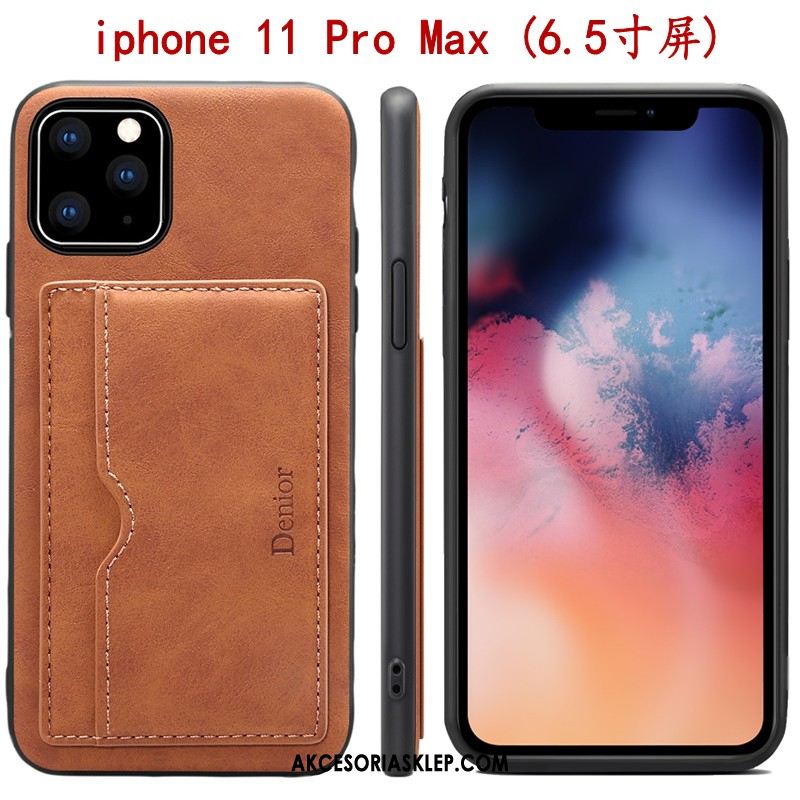 Futerał iPhone 11 Pro Max Czerwony All Inclusive Wspornik Anti-fall Karta Etui Sklep