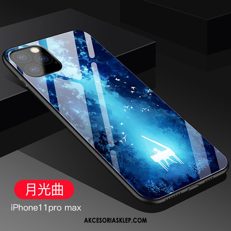 Futerał iPhone 11 Pro Max Osobowość Silikonowe All Inclusive Szkło Czarny Etui Kup