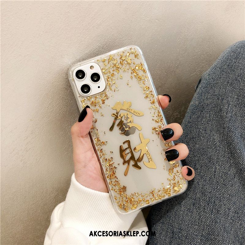 Futerał iPhone 11 Pro Max Szczęśliwy Przezroczysty Anti-fall Bogactwo Czerwony Netto Etui Sklep