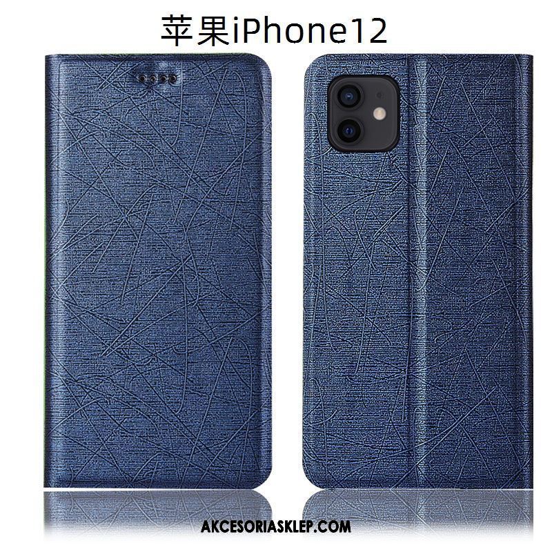 Futerał iPhone 12 Anti-fall Wzór Jedwab Czarny Ochraniacz Etui Sklep