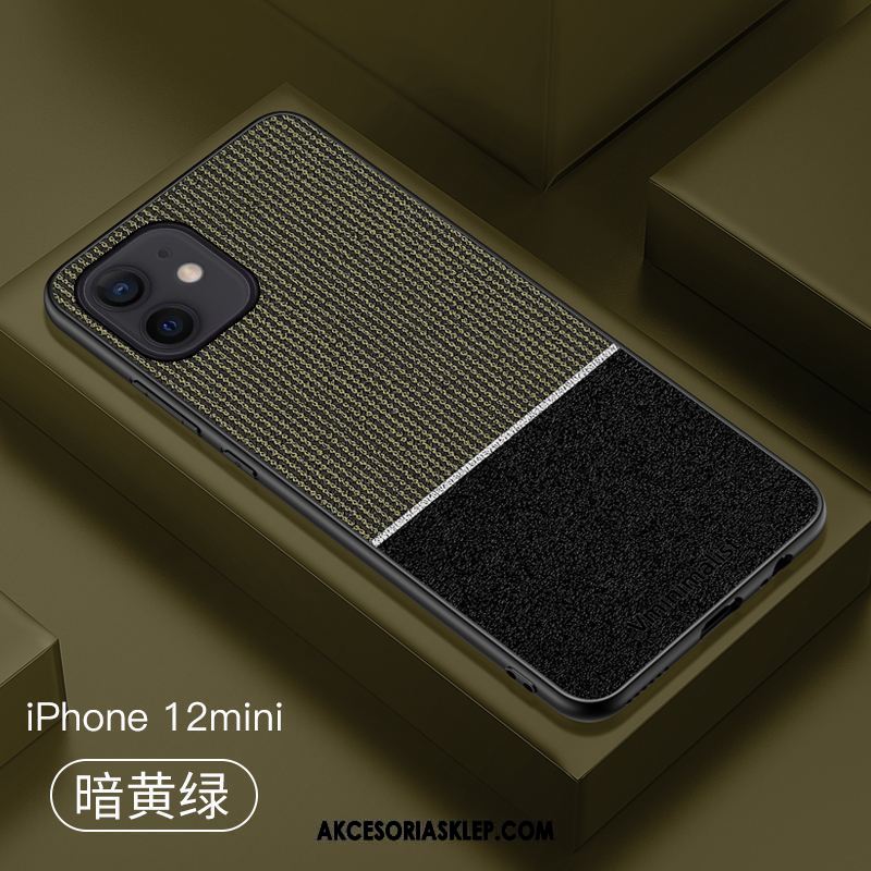 Futerał iPhone 12 Mini Biznes Wzór All Inclusive Prawdziwa Skóra Anti-fall Etui Oferta