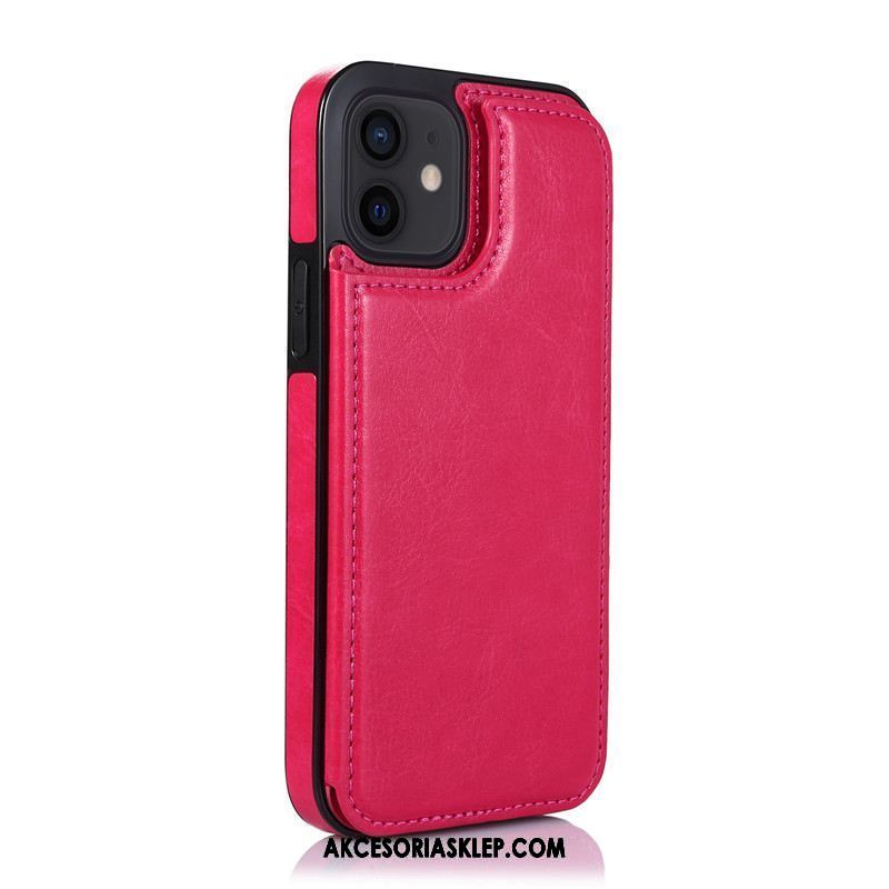 Futerał iPhone 12 Mini Skórzany Futerał Telefon Komórkowy Tendencja Karta Czarny Pokrowce Kupię