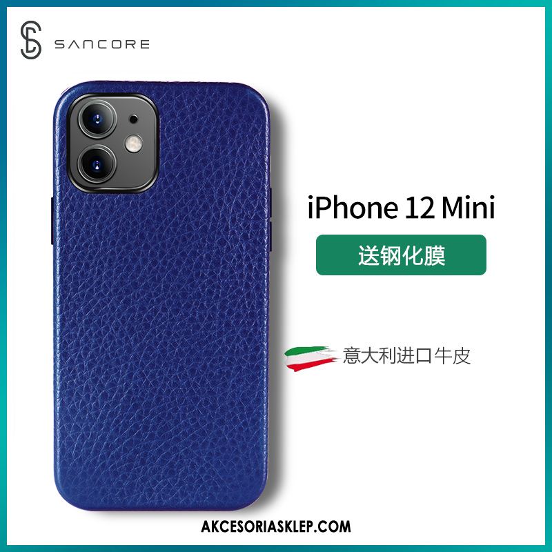 Futerał iPhone 12 Mini Telefon Komórkowy Anti-fall Skóra Purpurowy Czerwony Netto Etui Oferta