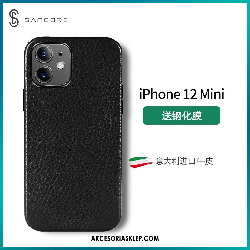 Futerał iPhone 12 Mini Telefon Komórkowy Anti-fall Skóra Purpurowy Czerwony Netto Etui Oferta