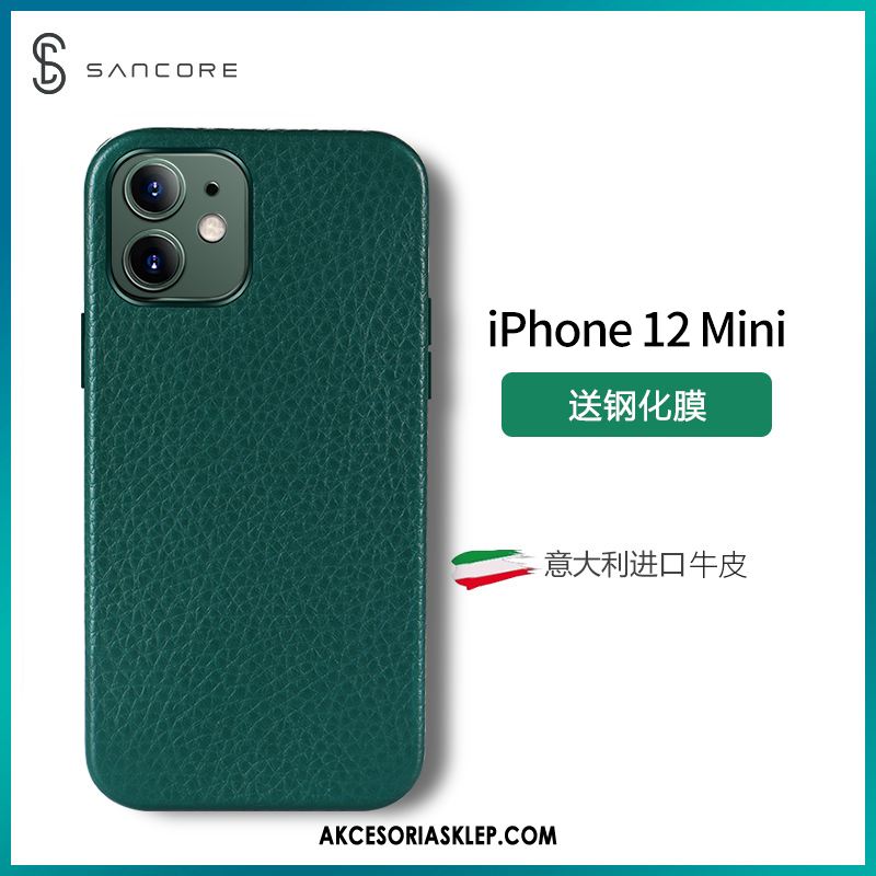 Futerał iPhone 12 Mini Telefon Komórkowy Anti-fall Skóra Purpurowy Czerwony Netto Etui Oferta