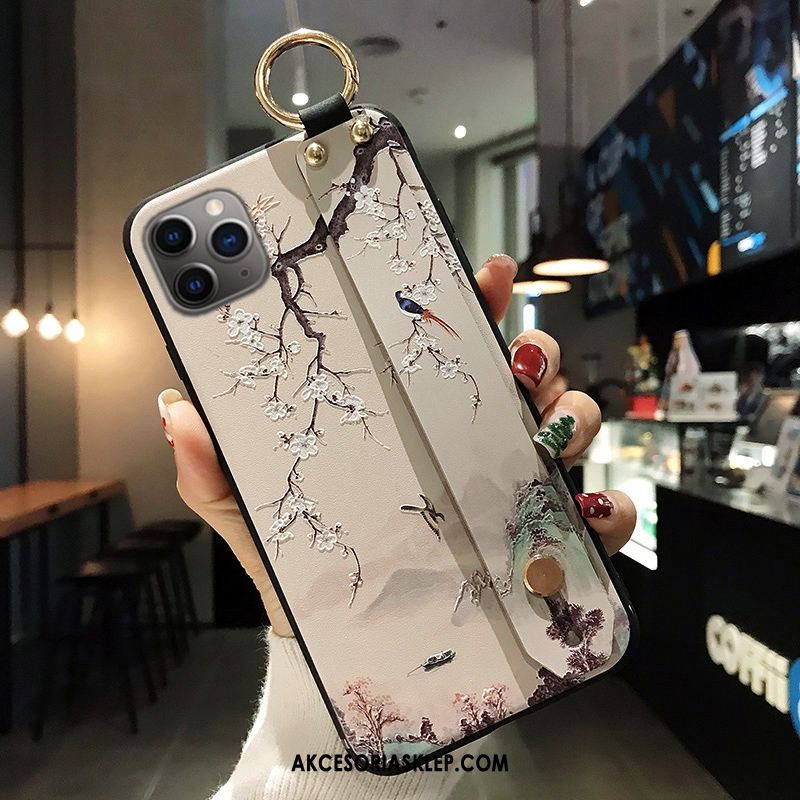 Futerał iPhone 12 Pro Vintage Niebieski Relief Ochraniacz Telefon Komórkowy Etui Kupię