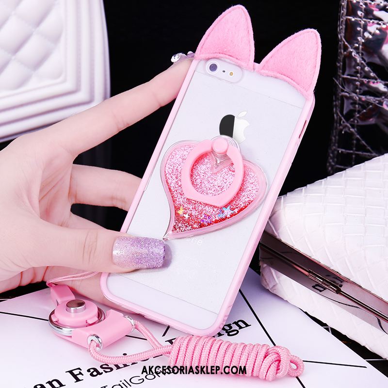 Futerał iPhone 5 / 5s Miękki Futrzany Pompon Różowe Telefon Komórkowy Obudowa Online