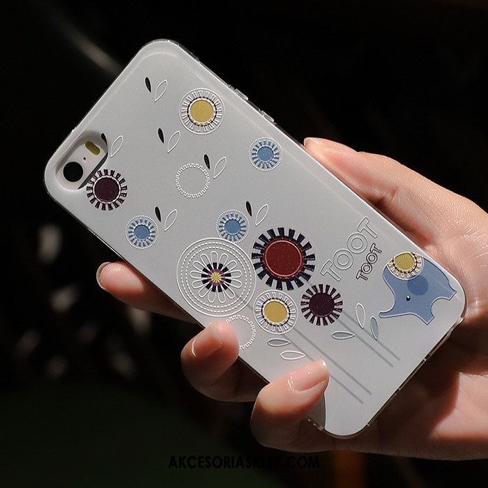 Futerał iPhone 5 / 5s Piękny Biały Proste Wiszące Ozdoby Miękki Etui Na Sprzedaż