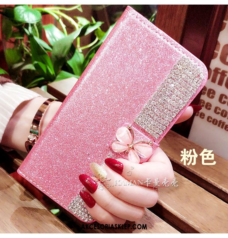 Futerał iPhone 5 / 5s Skórzany Futerał Purpurowy Tendencja Luksusowy Rhinestone Pokrowce Sprzedam