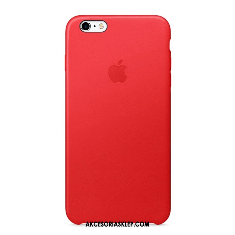 Futerał iPhone 6 / 6s Plus Prawdziwa Skóra Oryginalne Czerwony Naturalny Skórzany Futerał Etui Sklep
