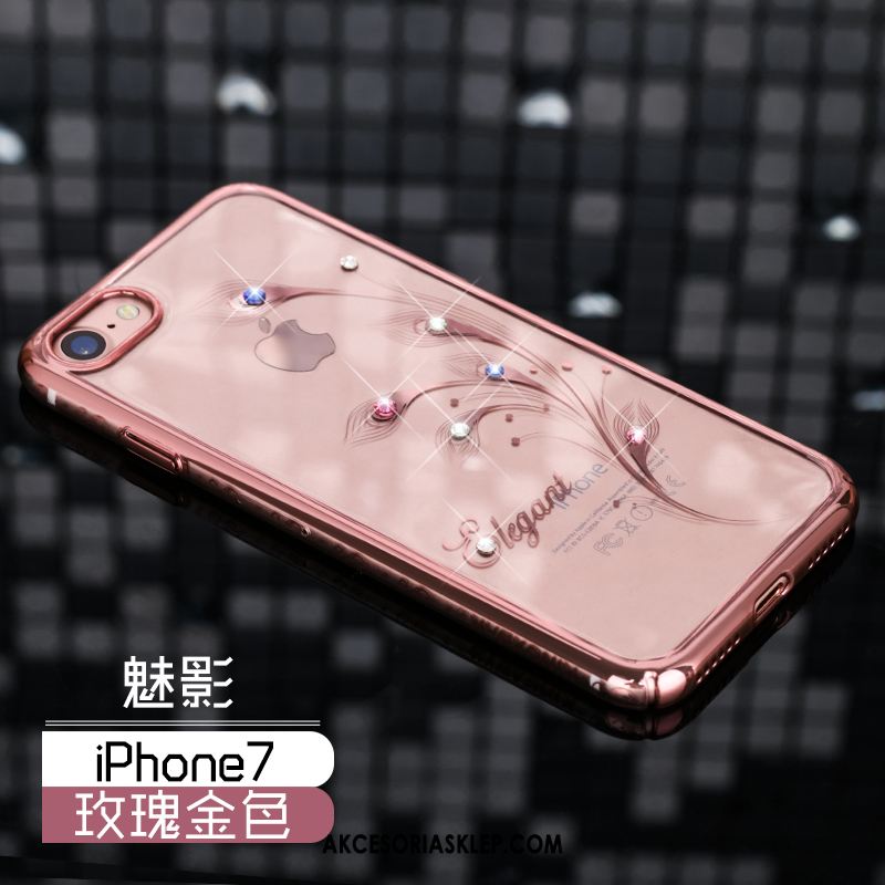 Futerał iPhone 7 Telefon Komórkowy All Inclusive Anti-fall Złoto Rhinestone Obudowa Tanie