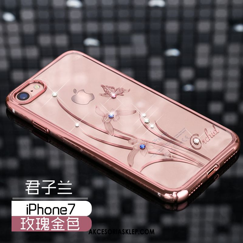 Futerał iPhone 7 Telefon Komórkowy All Inclusive Anti-fall Złoto Rhinestone Obudowa Tanie