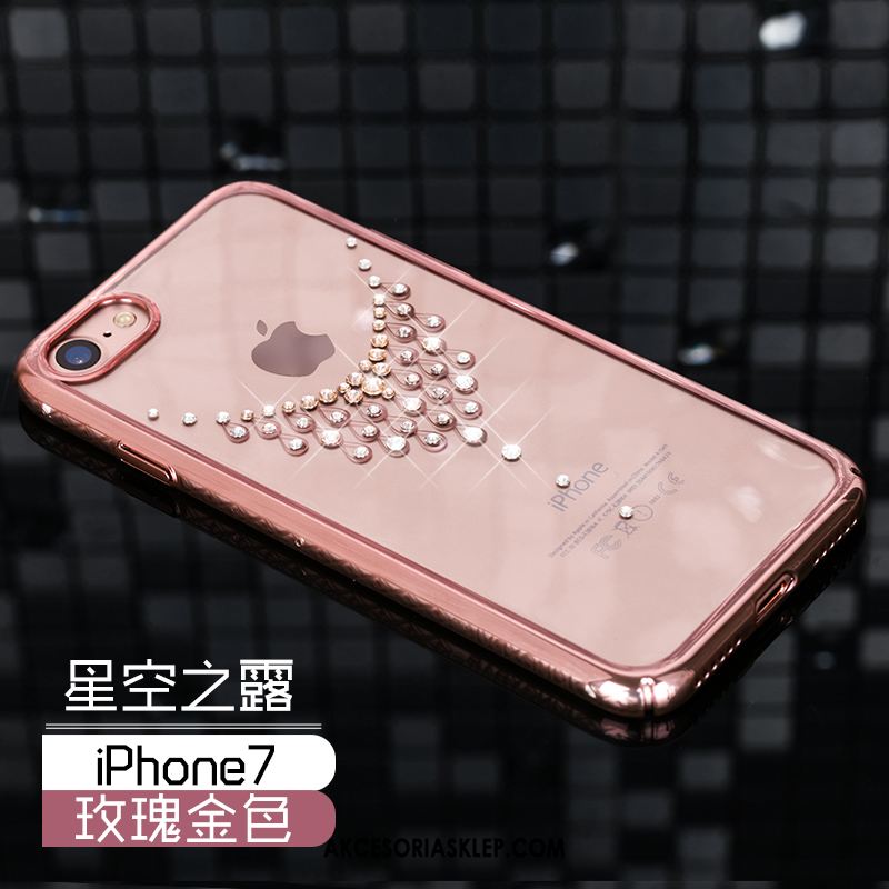 Futerał iPhone 7 Telefon Komórkowy All Inclusive Anti-fall Złoto Rhinestone Obudowa Tanie