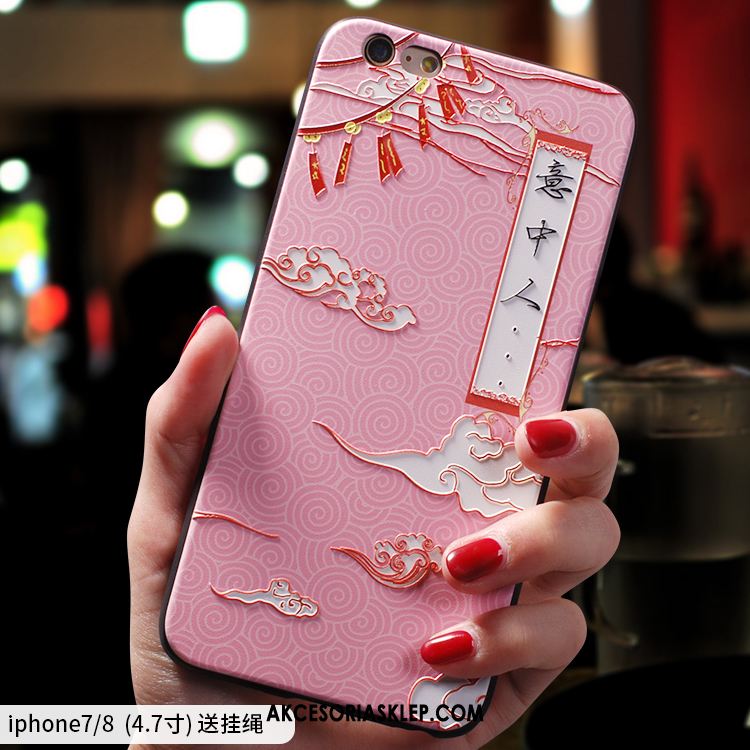 Futerał iPhone 8 Cienkie All Inclusive Ochraniacz Modna Marka Różowe Etui Dyskont