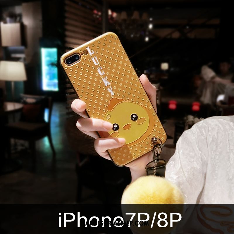 Futerał iPhone 8 Plus Królik All Inclusive Wiszące Ozdoby Żółty Kreskówka Obudowa Tanie