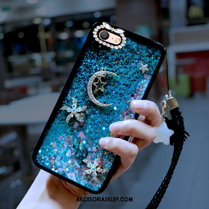 Futerał iPhone 8 Plus Liquid Telefon Komórkowy Silikonowe Płynąć Rhinestone Etui Dyskont
