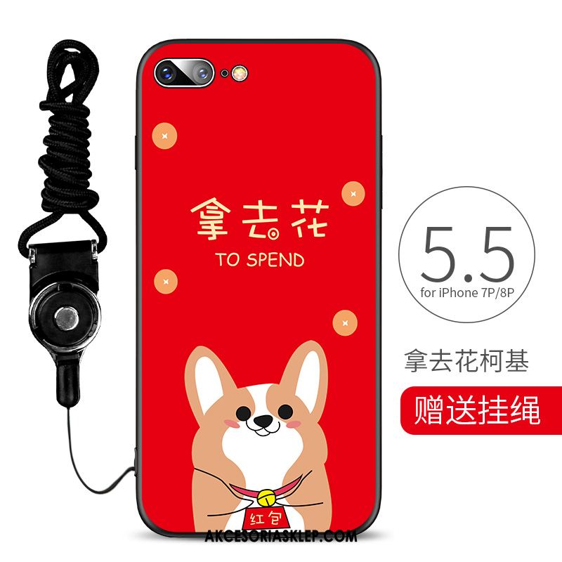 Futerał iPhone 8 Plus Nowy Czerwony Piękny Telefon Komórkowy Anti-fall Pokrowce Sprzedam