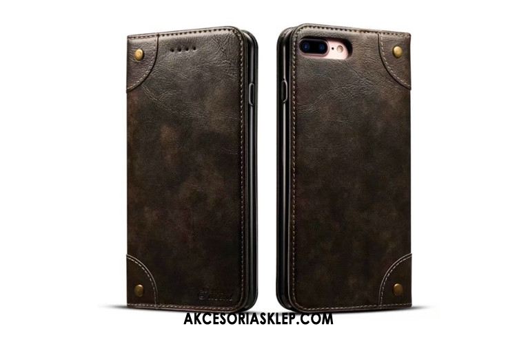 Futerał iPhone 8 Plus Skórzany Futerał Telefon Komórkowy Jasny Vintage Ochraniacz Etui Kup