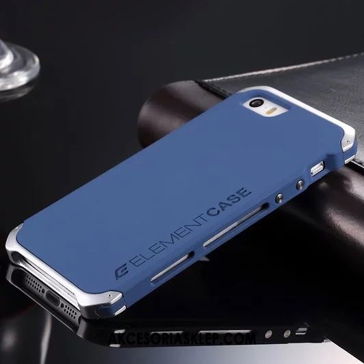 Futerał iPhone Se Granica Metal Srebro Telefon Komórkowy Anti-fall Obudowa Sklep