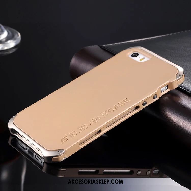 Futerał iPhone Se Granica Metal Srebro Telefon Komórkowy Anti-fall Obudowa Sklep