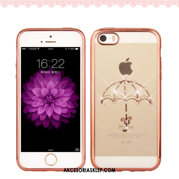 Futerał iPhone Se Przezroczysty Rhinestone Ochraniacz Eleganckie Pawie Obudowa Sprzedam