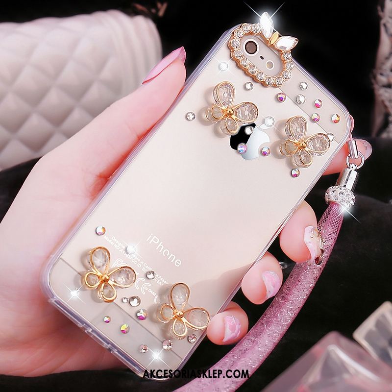 Futerał iPhone Se Rhinestone Przezroczysty Silikonowe Tendencja Wiszące Ozdoby Etui Sprzedam