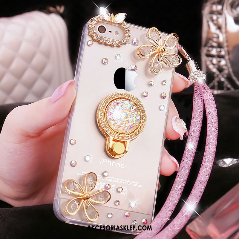 Futerał iPhone Se Rhinestone Przezroczysty Silikonowe Tendencja Wiszące Ozdoby Etui Sprzedam