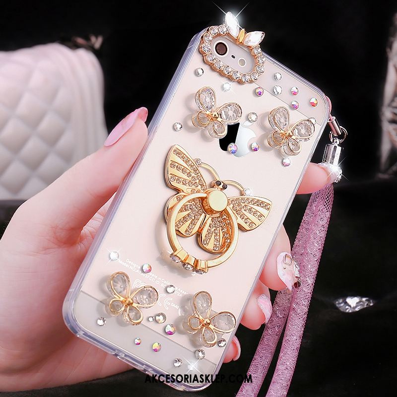 Futerał iPhone Se Rhinestone Przezroczysty Silikonowe Tendencja Wiszące Ozdoby Etui Sprzedam