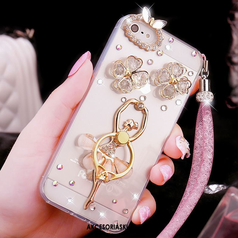 Futerał iPhone Se Rhinestone Przezroczysty Silikonowe Tendencja Wiszące Ozdoby Etui Sprzedam