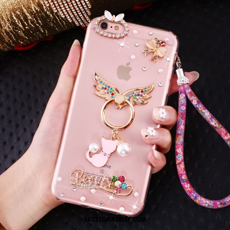 Futerał iPhone Se Rhinestone Różowe Miękki Silikonowe Ochraniacz Etui Tanie