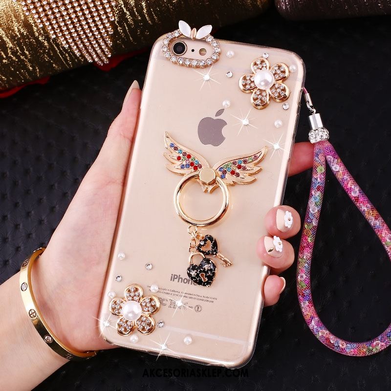 Futerał iPhone Se Rhinestone Różowe Miękki Silikonowe Ochraniacz Etui Tanie