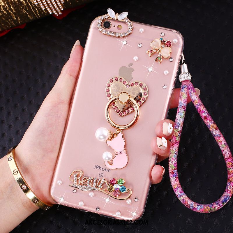 Futerał iPhone Se Rhinestone Różowe Miękki Silikonowe Ochraniacz Etui Tanie