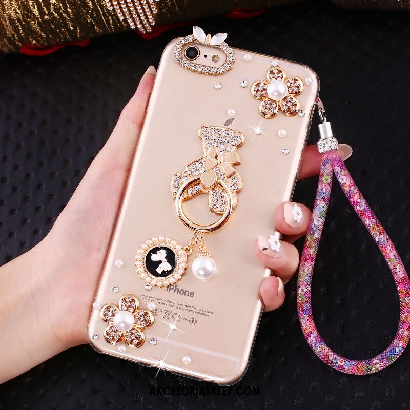 Futerał iPhone Se Rhinestone Różowe Miękki Silikonowe Ochraniacz Etui Tanie