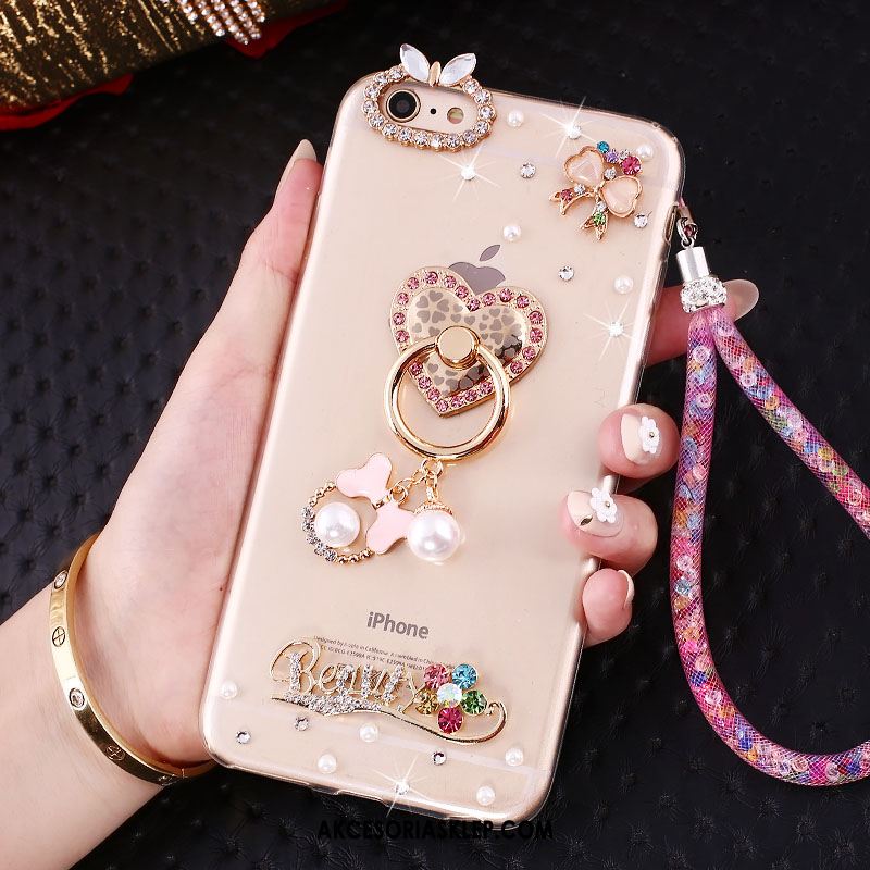 Futerał iPhone Se Rhinestone Różowe Miękki Silikonowe Ochraniacz Etui Tanie