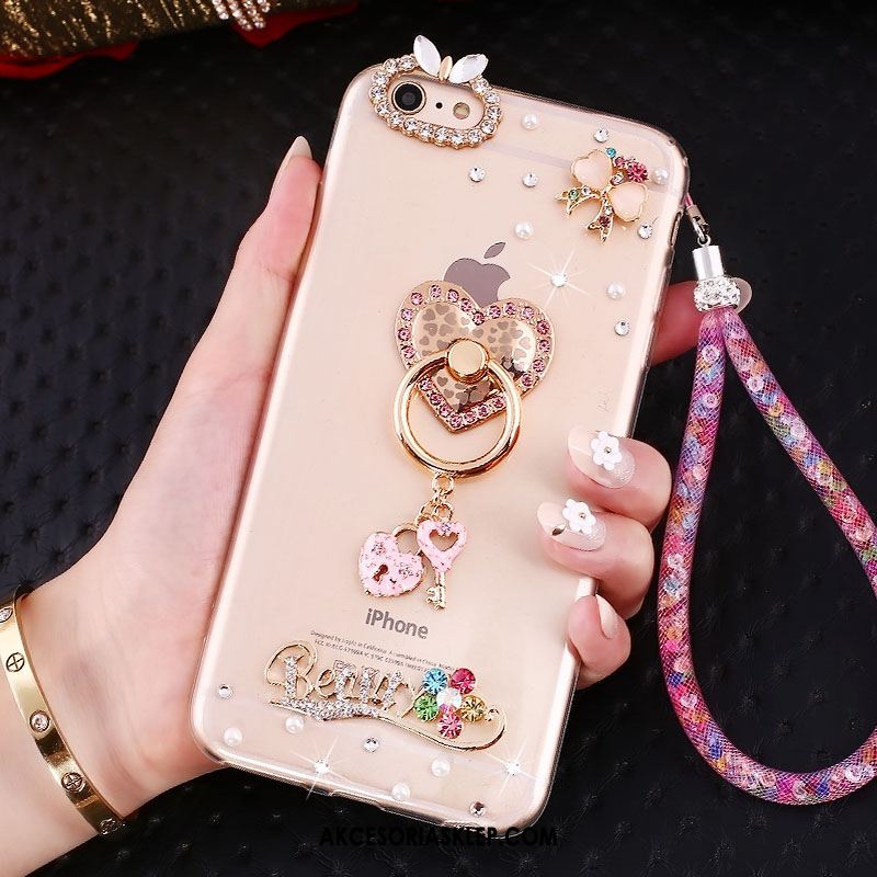 Futerał iPhone Se Rhinestone Różowe Miękki Silikonowe Ochraniacz Etui Tanie