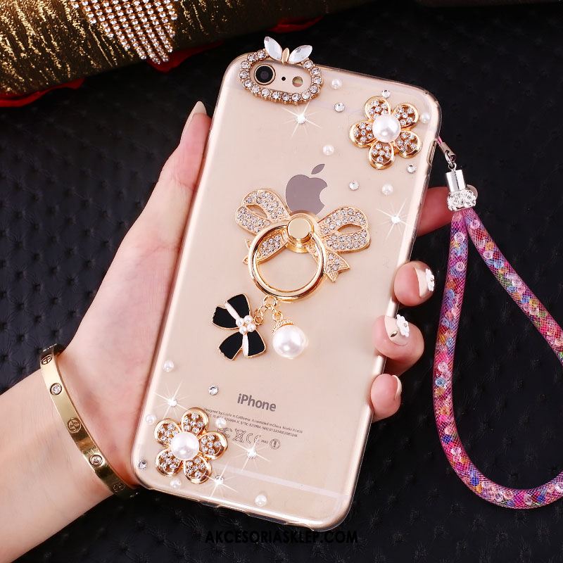 Futerał iPhone Se Rhinestone Różowe Miękki Silikonowe Ochraniacz Etui Tanie