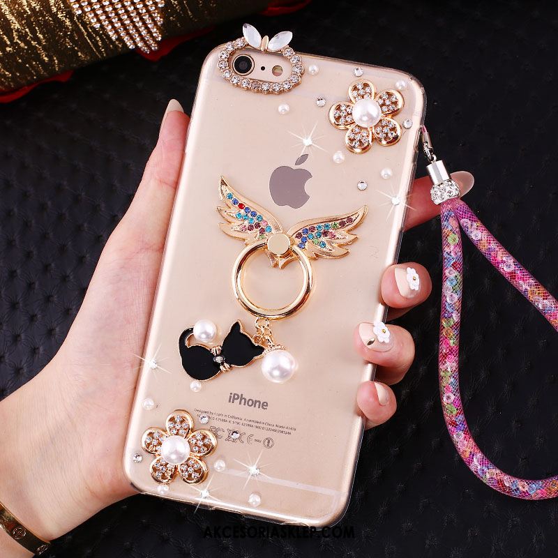 Futerał iPhone Se Rhinestone Różowe Miękki Silikonowe Ochraniacz Etui Tanie