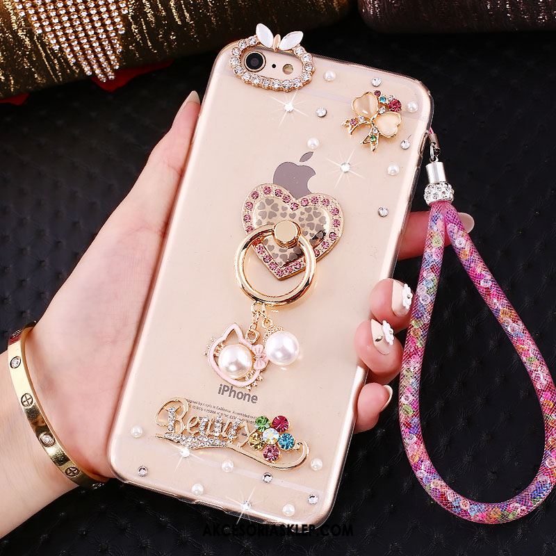 Futerał iPhone Se Rhinestone Różowe Miękki Silikonowe Ochraniacz Etui Tanie