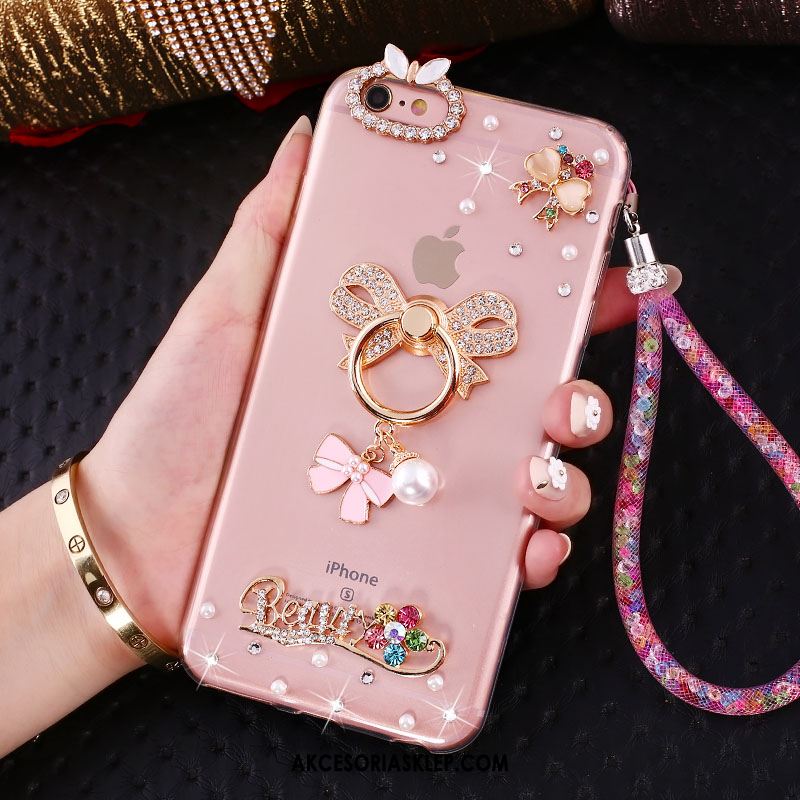 Futerał iPhone Se Rhinestone Różowe Miękki Silikonowe Ochraniacz Etui Tanie