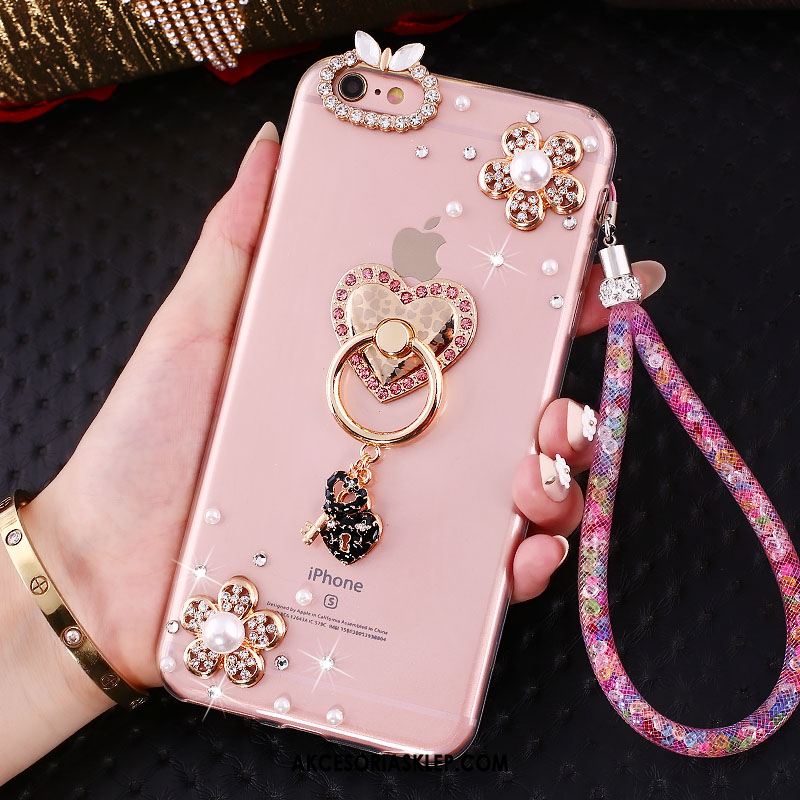 Futerał iPhone Se Rhinestone Różowe Miękki Silikonowe Ochraniacz Etui Tanie